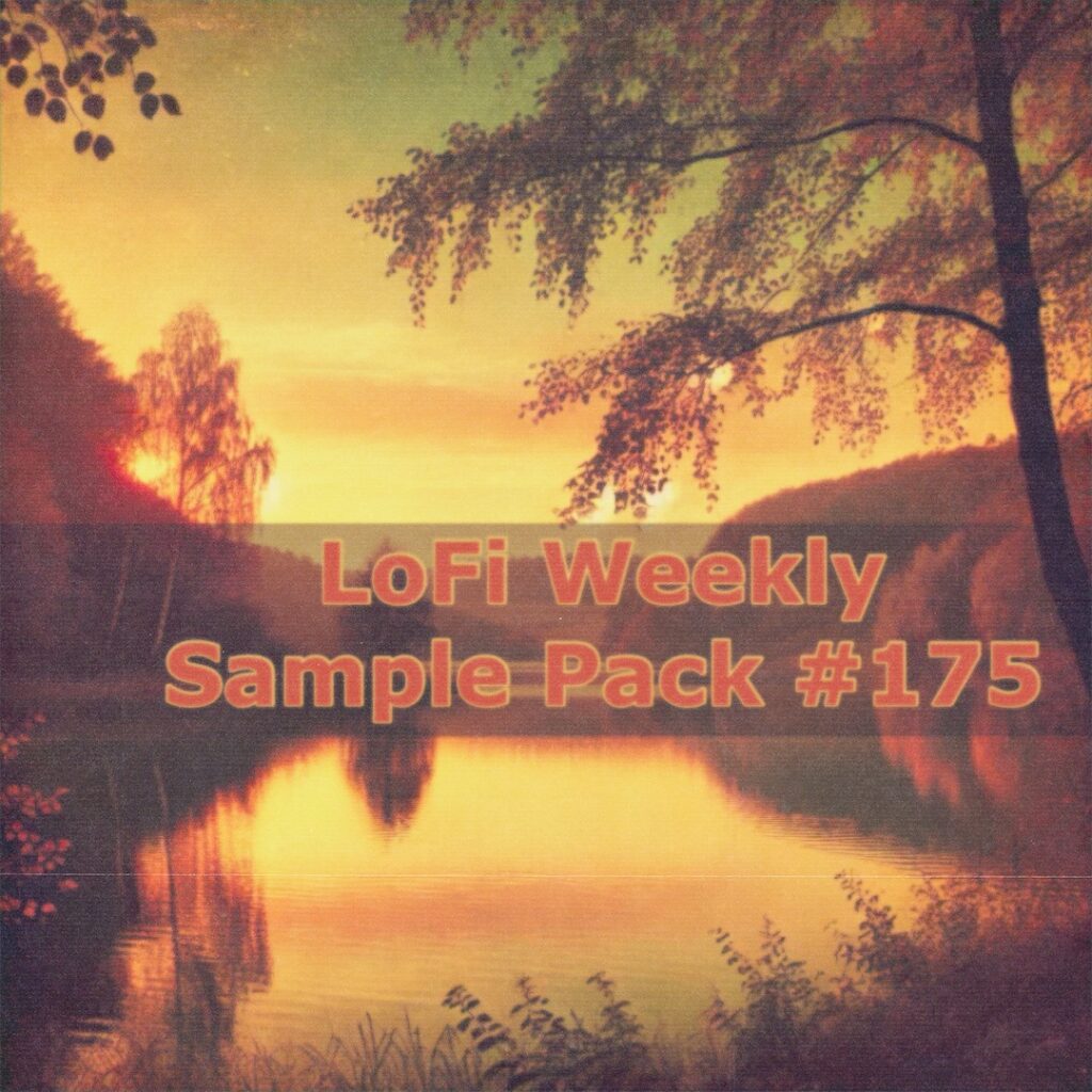 Lofi music pack with serene lake sunset image.
