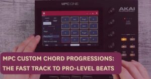 AKAI MPC One custom chord progressions screen.