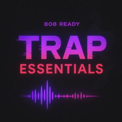 Trap Essentials music album cover with soundwave.