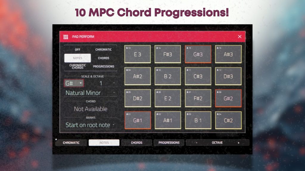 10 MPC chord progressions display