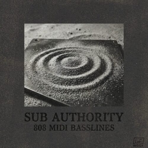 Textured spiral on dark surface for music cover